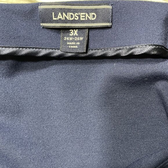 Lands End Blue Blouse Peplum Waist Plus Size 3X Career Work u - Picture 7 of 9